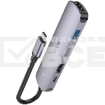 Разветвитель USB-C Hoco HB27 4порт. серый, фото 1