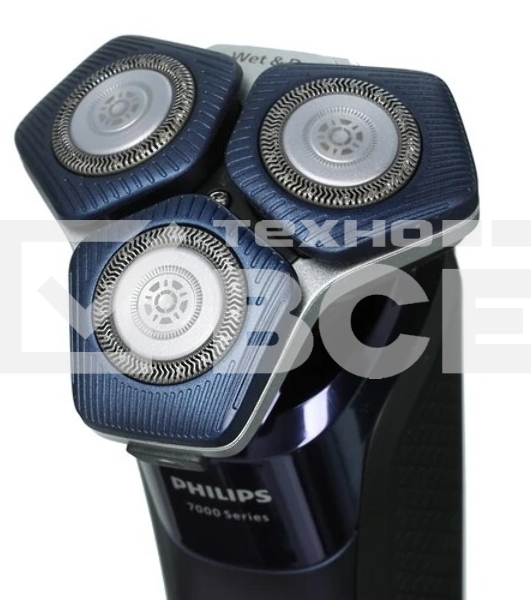 Бритва роторная Philips S7885/50 реж.эл.:3 питан.:аккум. синий