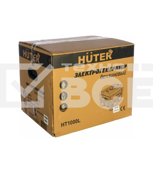 Электрогенератор бензиновый Huter HT1000L, 1.1 кВт, 65 дБ, 24.2 кг