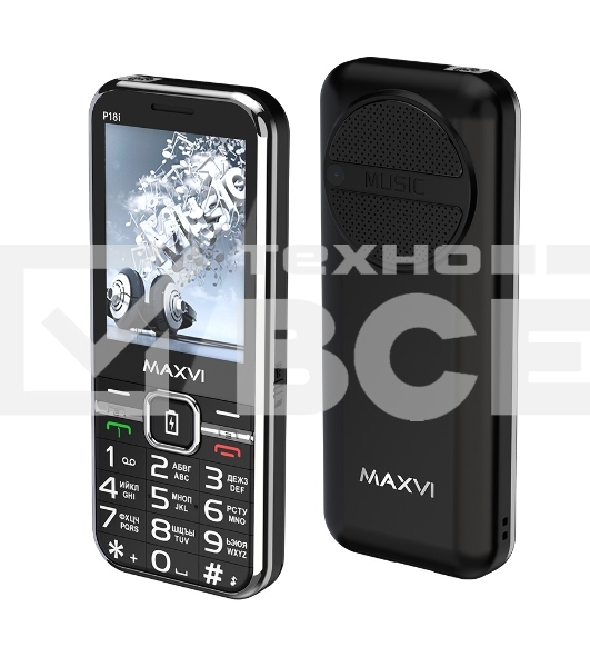 Мобильный телефон Maxvi P18i черный