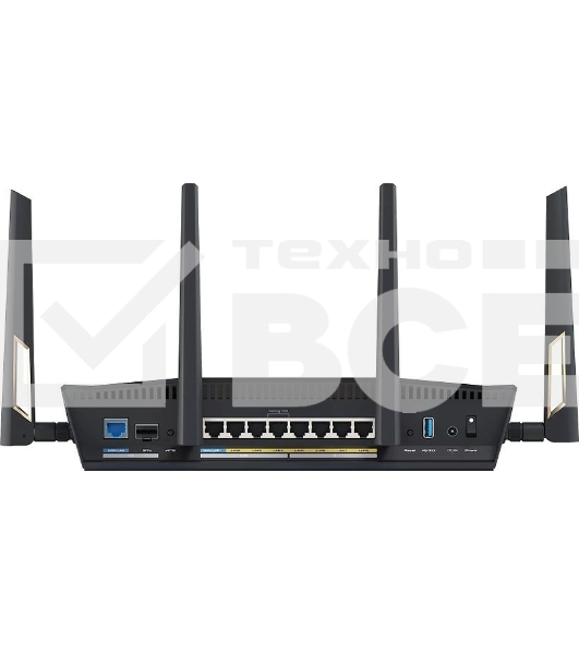Маршрутизатор ASUS RT-BE88U, черный/желтый, 90IG08V0-MO3N0V