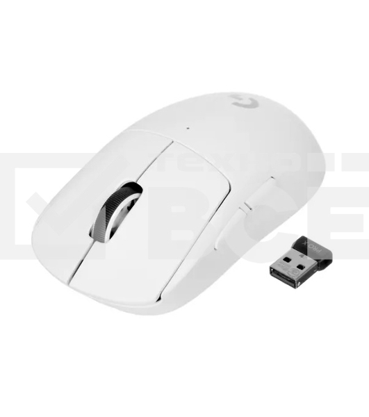 Мышь беспроводная Logitech G PRO X SUPERLIGHT белый, 25600 dpi, радиоканал, USB, кнопки - 5