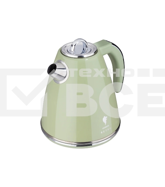 Чайник электрический LEONORD LE-1906/2 RETRO, 2200 Вт, 1.5 л, оливковый