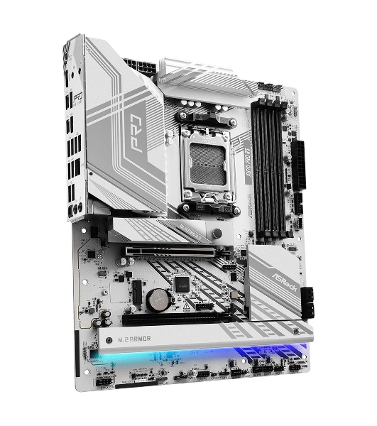 Материнская плата ASRock X870 PRO RS, AM5, AMD X870, 4xDDR5, 4xSATA, 3xM.2, 1xPCIe 5.0 x16, 1xPCIe 4.0 x4, 1xHDMI, 1x2.5Gb LAN, Wi-Fi 6E, BT 5.2, 2xUSB-C 40Gbps, 4xUSB-A 5Gbps, 6xUSB-A 2.0, 1xTOSLINK, 3x3.5 мм, 7.1, ATX