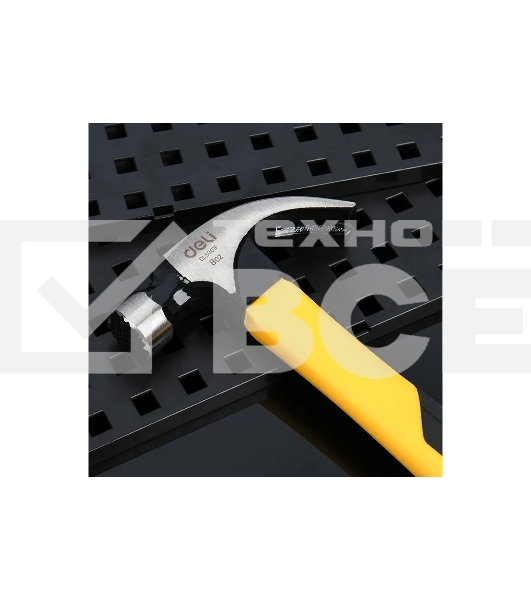 Молоток-гвоздодер Deli DL5001F 225 гр магнит, противоскользящий боек, фиберглассовая рукоять