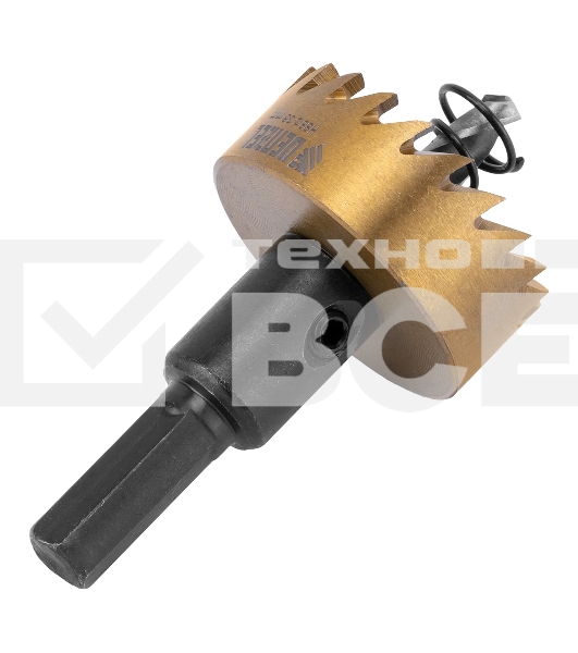 Коронка по металлу Denzel HSS, 35 мм, нитридтитановое покрытие