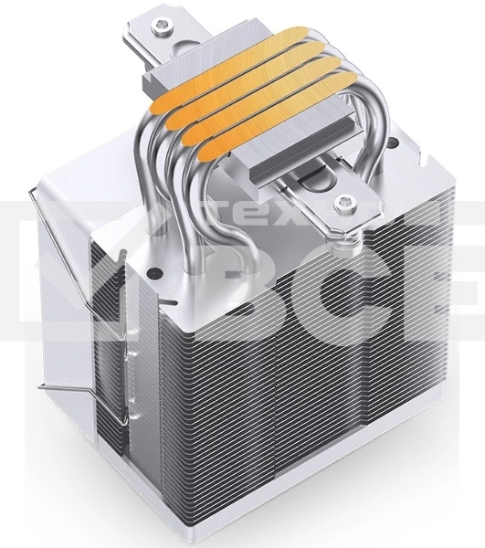 Кулер для процессора JONSBO CR-1400 EVO ARGb (180W, 4-pin PWM, 130мм, Al/Cu, 4x6мм, ARGb, 1x92мм, 38.2CFM, 33.8dBA, 2200RPM, S: 1700/1200/115X, AM4/AM5 белый)