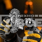 Щетка для УШМ Denzel 125 мм, плоская, крученая нержавеющая проволока 0,5 мм, посадка 22,2 мм, фото5