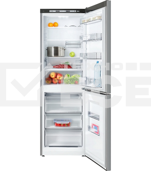 Холодильник Атлант 6621-189 серебристый двухкамерный 205/119 л морозилка снизу, капельная система