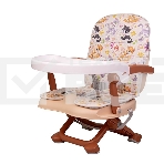 Стульчик для кормления BQ BCH012 Cats playing. Стульчик-бустер BQ BCH012. Гипоалергенные безопасные материалы/Съемный чехол из экокожи. Удобный, устойчив к загрязнению и легко моется/Съемная столешница/Безопасность малыша: устойчивая конструкция, нескольз, фото 1