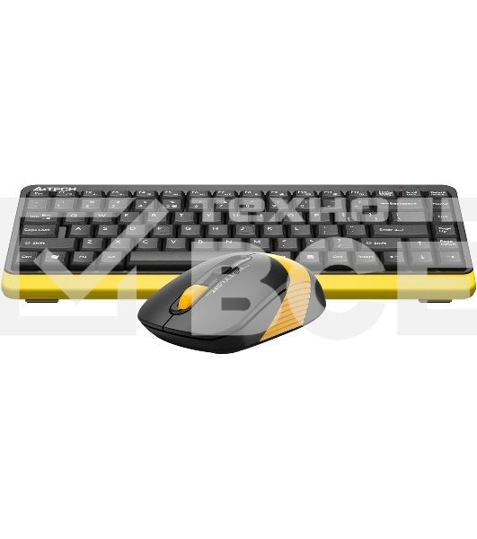 Клавиатура + мышь A4Tech Fstyler FG1110 клав:черный/желтый мышь:черный/желтый USB беспроводная Multimedia (FG1110 BUMBLEBEE)
