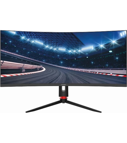 Монитор Digma Overdrive 34A711Q 34' VA 3440x1440, 165 Гц, 5 мс, 21:9, 300 кд/м2, 2хHDMI, 2хDP, изогнутый, черный