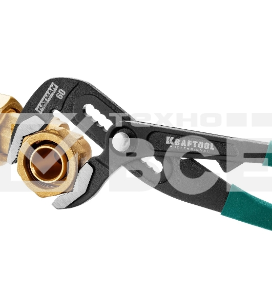 Клещи переставные KRAFTOOL 22353-25 Bulldog  Cr-V, max захват 60мм, губки 6мм, 250мм