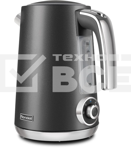 Чайник электрический Rondell 1002-RE-01, 1.7л, 2200Вт, черный