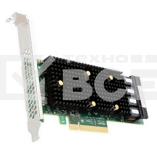 Адаптер-HBA Broadcom SAS 9400-16i SGL (05-50008-00) PCIe 3.1 x8 LP, Tri-Mode SAS/SATA/NVMe 12G HBA, 16port(4*int SFF8643), 3416 IOC