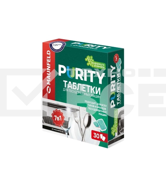 Таблетки для посудомоечных машин эко all in 1 Purity by Maunfeld MDT30EC (30 шт. в упаковке)