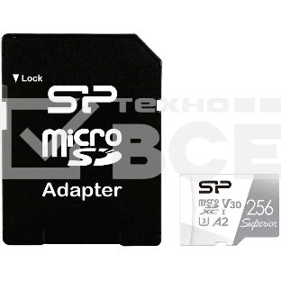 Флеш карта microSD 256Gb Silicon Power Superior Pro A2 microSDXC Class 10 UHS-I U3 Colorful 100/80 Mb/s (SD адаптер)