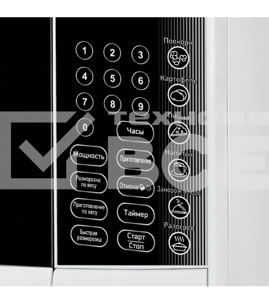 Микроволновая печь BBK 23MWS-915S/W белый 23 л, 900 Вт, сенсор