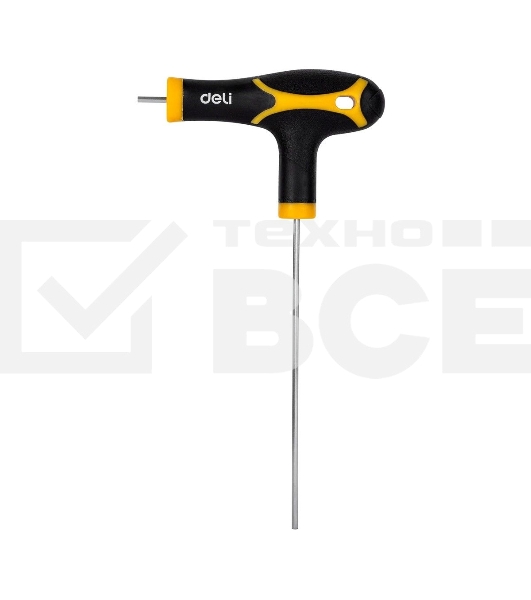 Набор шестигранных ключей Deli DL233108 8 шт. Материал: CR-V. Спецификация: 2x75 мм/2,5x75 мм/3x100 мм/4x100 мм/5x150 мм/6x150 мм/8x200 мм/10x200 мм. Удобная рукоять.