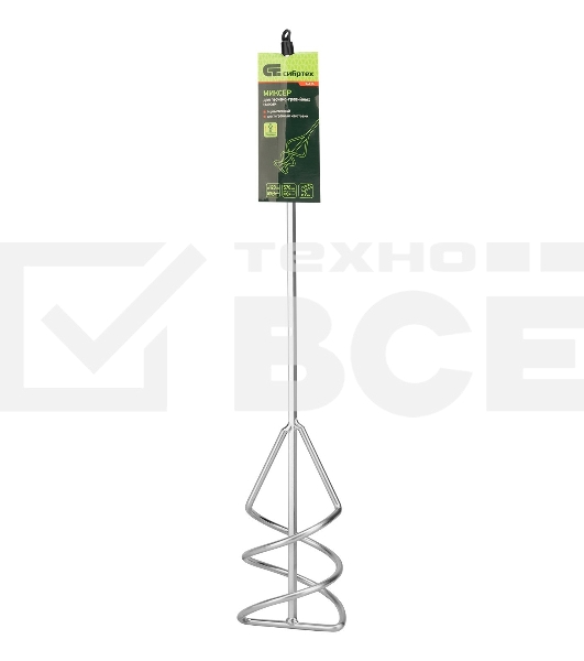 Миксер из оцинкованной стали Сибртех, D 120 мм, L 570 мм,для красок и штукатурных смесей