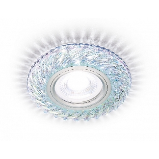 Встраиваемый точечный светильник Ambrella light S295 PR/WH хром/перламутровый MR16+3W(LED WHITE 4200K)
