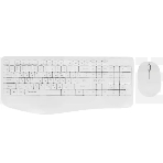 Набор клавиатура+мышь Qumo Space K57/M75 (цвет белый), беспроводной 2.4G, 104 клавиши, клавиатура + мышь, 3 кнопки, 1200 dpi, фото 1