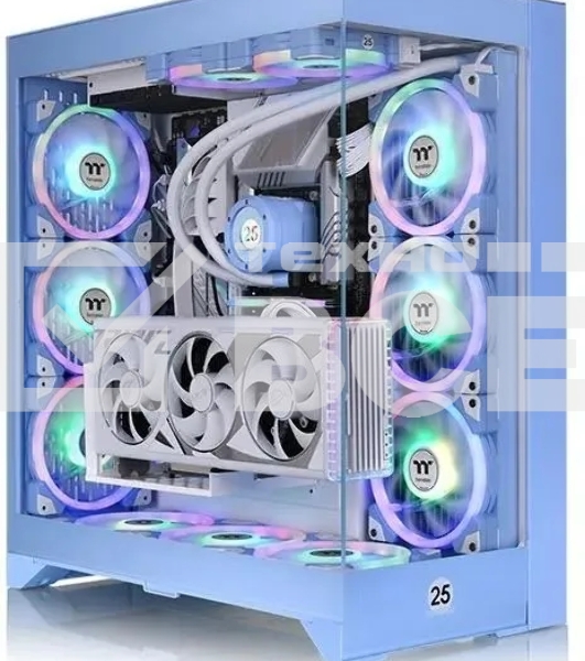 Компьютерный корпус Thermaltake CTE E660MX голубой без БП E-ATX 13x120mm 11x140mm 2xUSB3.0 audio bott PSU