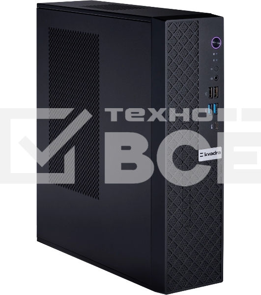 Компьютер KVADRA TAU SFF, Core i5-13400, 8GB DDR4 3200 (1x8GB), SSD 512Gb, Intel Internal Graphics,WiFi/BT, noDVD, no keyboard & no mouse, Black, noOS, 1Y Wty, МПТ