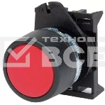 Кнопка плоская прозрачная без фиксации красная Dkc ABHLR1, фото 1