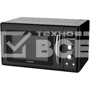 Микроволновая печь Hyundai HYM-D3040 черный, 23 л, 800 Вт, переключатели - поворотный механизм/кнопки