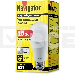 Лампа светодиодная Navigator 71 365 NLL-A60-15-230-4K-E27 15 Вт грушевидная 4000К белый E27 1200 лм 176-264В, фото2