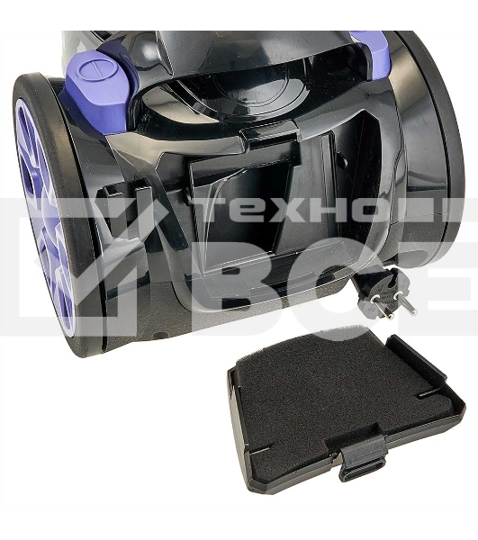 Пылесос АКСИНЬЯ КС-7004 черный с сиреневым