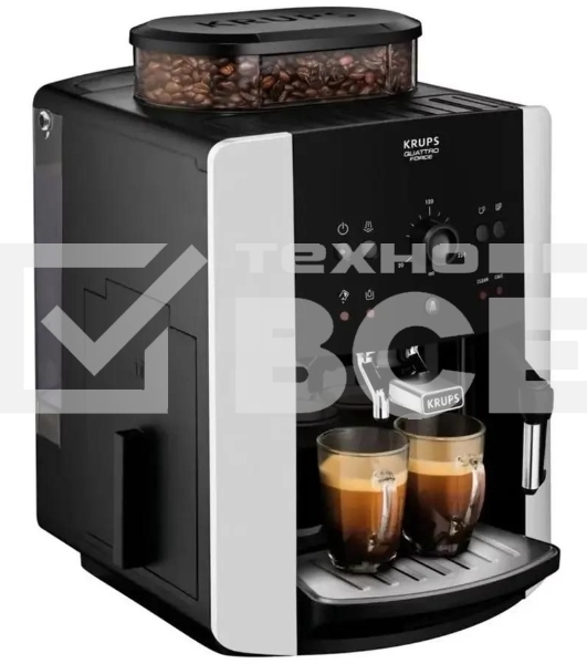 Кофемашина Krups Arabica EA811810 1450Вт черный/серебристый