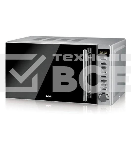 Микроволновая печь BBK 20MWS-721T/BS-M серебристый, 20 л, 700 Вт, переключатели - кнопки, поворотный механизм