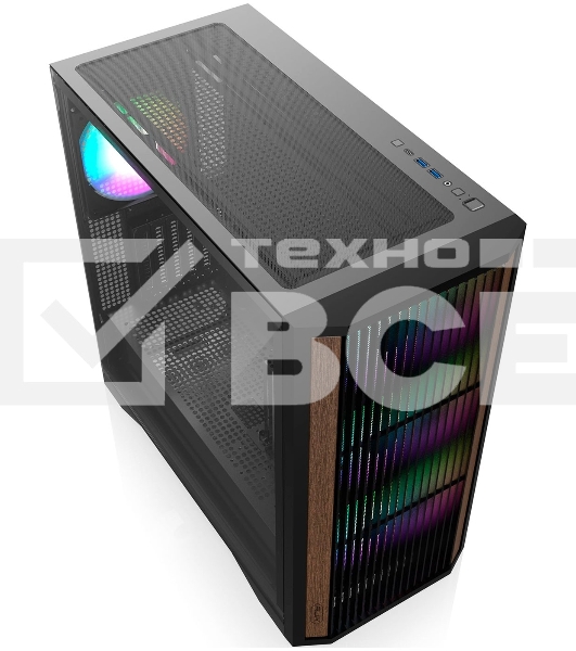 Компьютерный корпус без блока питания Case Raijintek AGOS MAX-MS4, Midi-Tower, TG, 4x140мм ARGB, 2xUSB 3.0 + 1xUSB Type-C, E-ATX, ATX, mATX, mITX черный