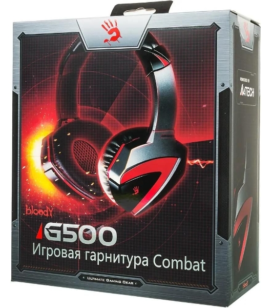 Гарнитура Bloody G500 чёрный, проводная, 3.5 мм