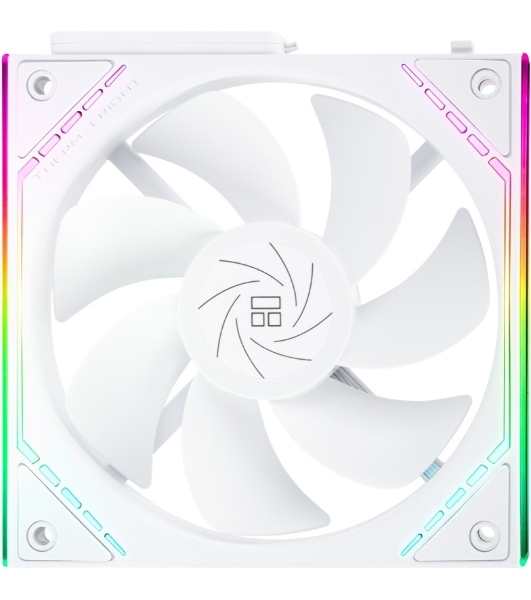 Кулер для корпуса Thermalright TL-M12QRW Reverse (124x120x25mm, 4-pin PWM, ARGB, 47.6CFM, 23.2dBA, 1500RPM, White)
