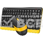 Клавиатура + мышь A4Tech Fstyler FG1110 клав:черный/желтый мышь:черный/желтый USB беспроводная Multimedia (FG1110 BUMBLEBEE), фото 1