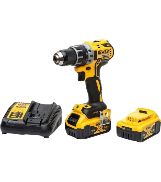 Дрель-шуруповерт аккумуляторная DeWalt DCD791P2 18.0 в бесщеточный двиг. 460Вт 27/70Нм 0-550/2000 об./мин. БЗП