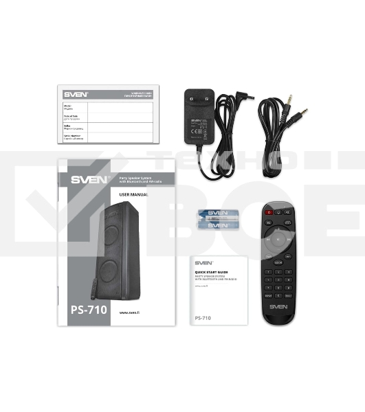 Портативная акустика Sven АС PS-710 черный 100 Вт Bluetooth