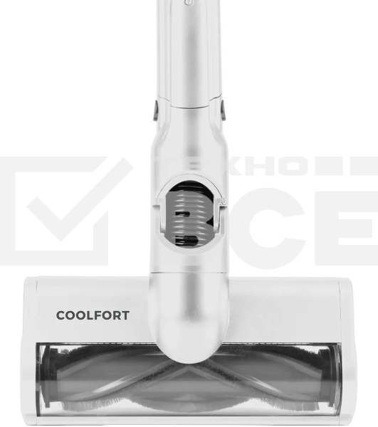 Пылесос вертикальный Coolfort CF-3002 белый, питание от аккумулятора, 120 Вт, уборка сухая, пылесборник 0.9 л, работа от АКБ max 32 мин.