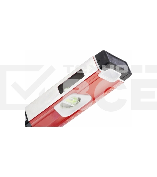 Уровень алюминиевый Matrix, магнит фрезеров 3 глазка 2 комп, рукоятки, 1000 мм