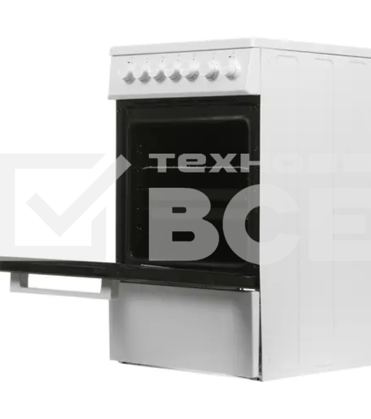 Плита электрическая Beko FSE57110GW белый, конфорок 4 шт, духовка 55 л, гриль, 50 см x 85 см x 60 см