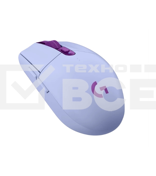Мышь беспроводная Logitech G304 Lightspeed фиолетовый, 12000 dpi, радиоканал, USB, кнопки - 6