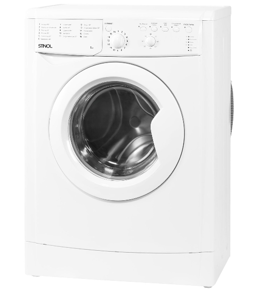 Стиральная машина Stinol WSTS 510 B белый, загрузка фронтальная 5 кг, 1000 об/мин, класс A