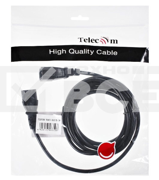 Кабель UPS to устройство 220V (IEC-320-C13/C14) 3м, 3G 0,75mm медь, Telecom