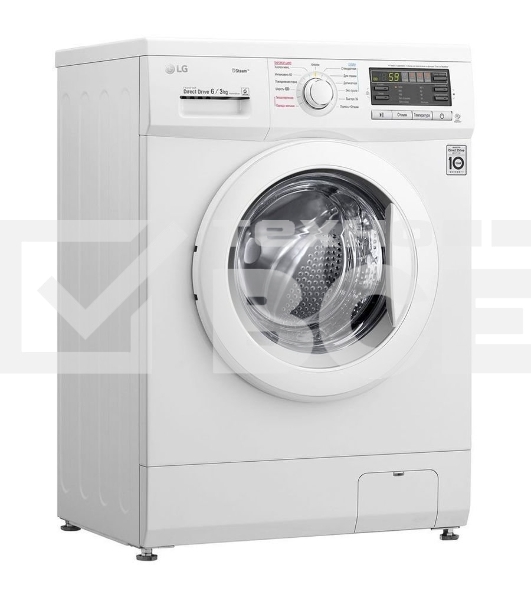 Стиральная машина LG F1296HDS1 белый, загрузка фронтальная 7 кг, 1200 об/мин., класс: А