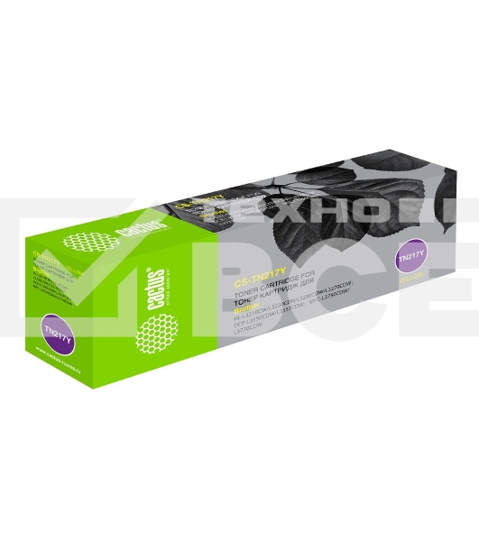 Картридж лазерный Cactus CS-TN217Y желтый (2300стр.) для Brother HL3230/DCP3550/MFC3770