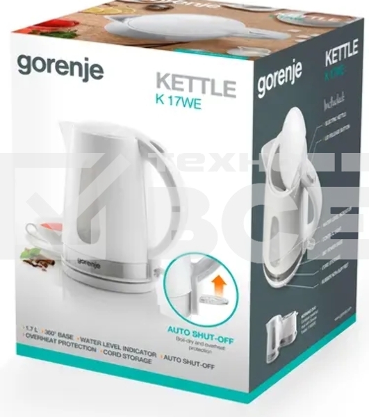 Чайник электрический Gorenje K17WE белый
