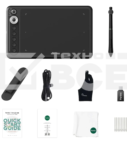 Графический планшет Parblo Intangbo X7 USB Type-C черный